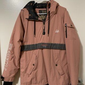 Hikarustyle Half Zip Super Warm Ski Jacket Women - Small/Medium - Dusky Pink